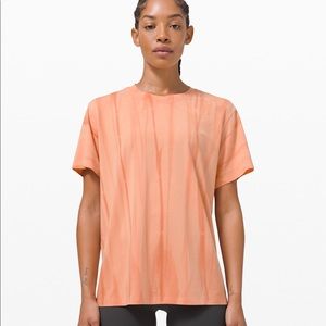 Lululemon All Yours Tee Tie Dye Orange Sz8